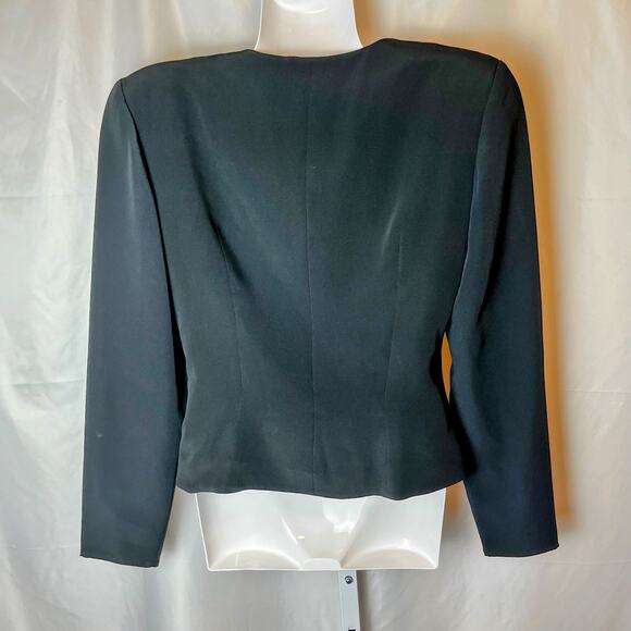 VTG 90s Giorgio Armani Le Collezioni Women’s Wrap Blouse Italy Silk Blend US 6 - Picture 3 of 6